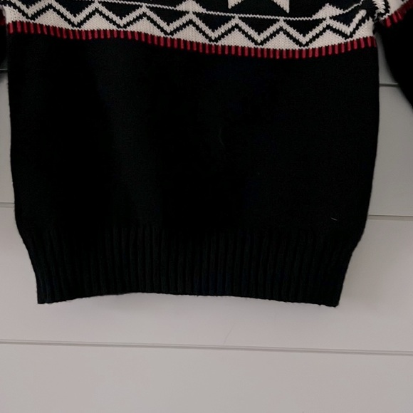 Hanna Anderson Size US3 (90 cm) Quarter Zip Ski sweater Black, Red White Nordic - Picture 7 of 12